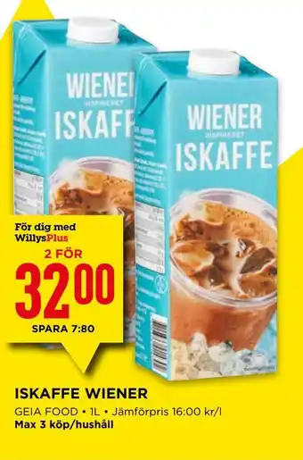 Willys Iskaffe wiener erbjuda