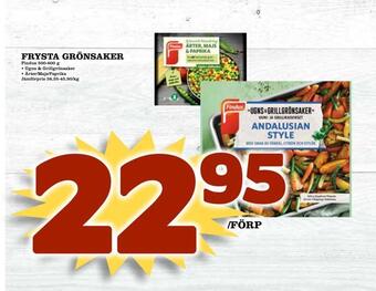 Supergrossen Frysta grönsaker erbjuda