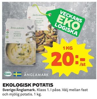 Coop Ekologisk potatis erbjuda