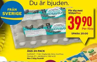 Willys Ägg 24-pack erbjuda