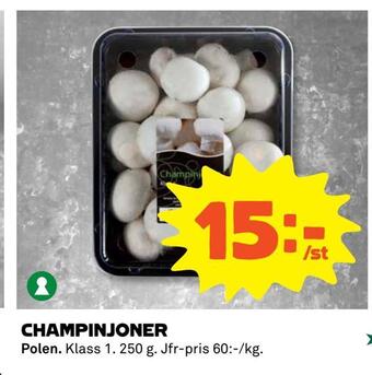 Coop Champinjoner erbjuda