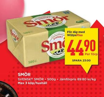 Willys Hemma Smör erbjuda