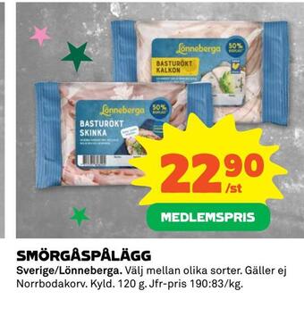 Coop Smörgåspålägg erbjuda