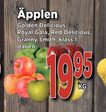 Supergrossen Äpplen erbjuda