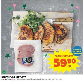 Coop Benfri fläskkotlett erbjuda