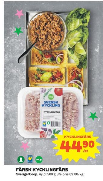 Coop Färsk kycklingfärs erbjuda