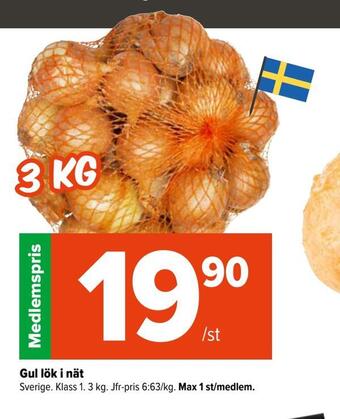 Coop Extra Gul lök i nät erbjuda