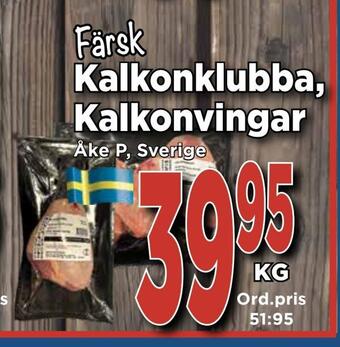 Supergrossen Kalkonklubba, kalkonvingar erbjuda