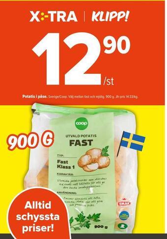 Coop Extra Potatis i påse erbjuda