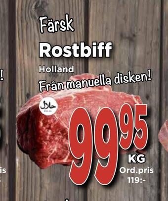 Supergrossen Rostbiff erbjuda