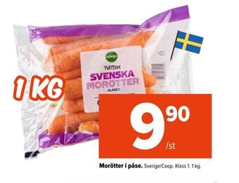 Coop Extra Morötter i påse erbjuda