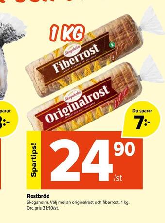 Coop Extra Rostbröd erbjuda