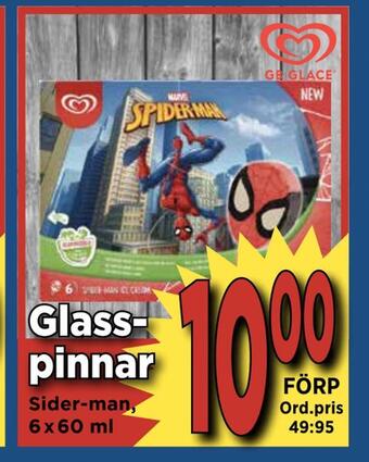 Supergrossen Glasspinnar erbjuda
