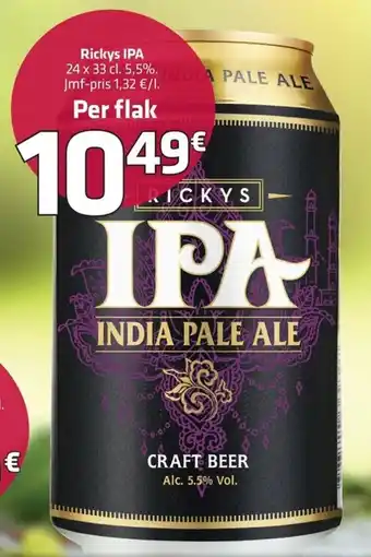 Fleggaard Rikcys IPA 24x33cl erbjuda