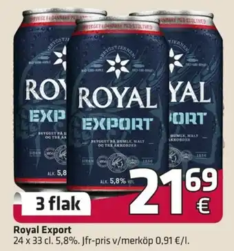 Fleggaard Royal Export 24x33cl erbjuda