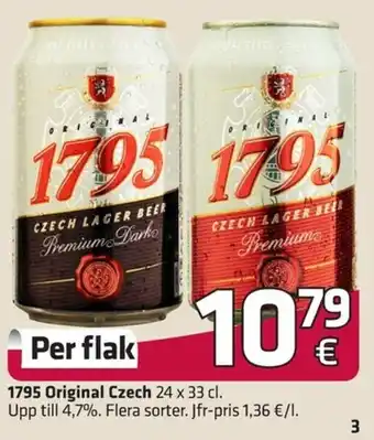 Fleggaard 1795 Original Czech 24x33cl erbjuda