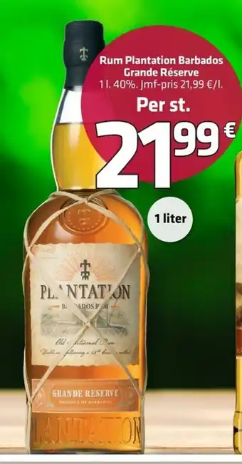 Fleggaard Grande Réserve Rum Plantation Barbados 1l erbjuda