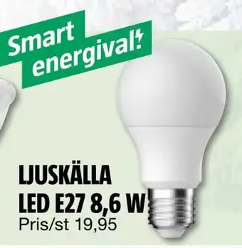 Ljuskälla led e27 8,6 w