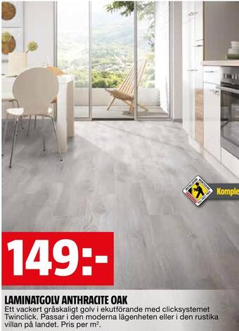 Bauhaus Laminatgolv anthracite oak erbjuda