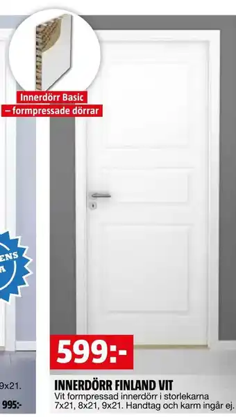 Bauhaus Innerdörr finland vit erbjuda