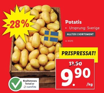 Lidl Potatis erbjuda