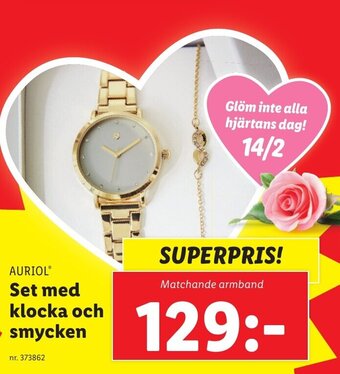 Auriol Set Med Klocka och Smycken