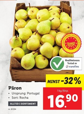 Lidl Päron erbjuda