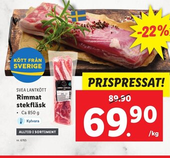 Lidl Rimmat Stekfläsk erbjuda