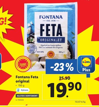 Lidl Fontana Feta Original erbjuda