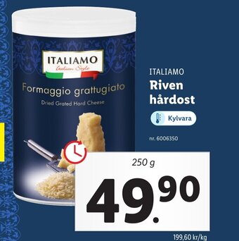 Lidl Italiamo Riven Hårdost erbjuda