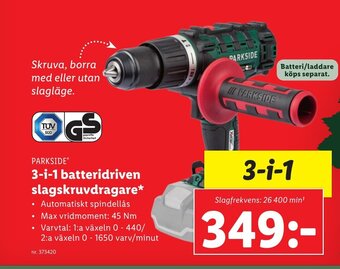 Lidl 3-i-1 Batteridriven Slagskruvdragare erbjuda
