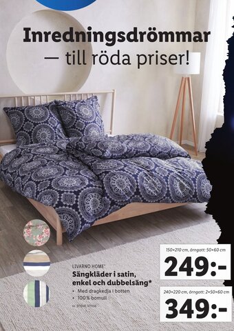 Lidl Sängkläder i Satin, Enkel Och Dubbelsäng erbjuda