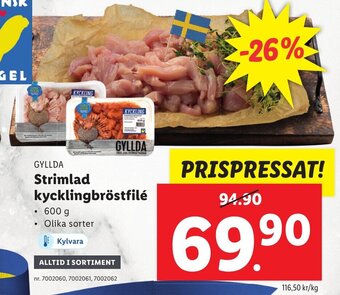 Lidl Strimlad Kycklingbrostfilé erbjuda