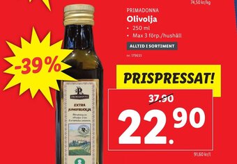 Lidl Olivolja erbjuda