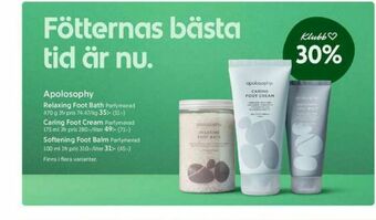 Apotek Hjärtat Apolosophy Fotcreme erbjuda