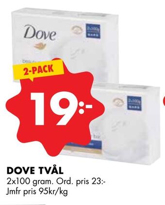 ÖoB Dove tvål erbjuda