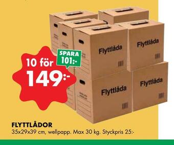 ÖoB Flyttlådor erbjuda