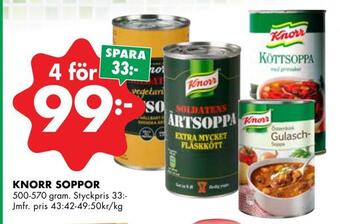 ÖoB Knorr soppor erbjuda