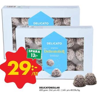 ÖoB Delicatobollar erbjuda