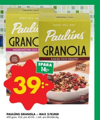 Paulùns granola