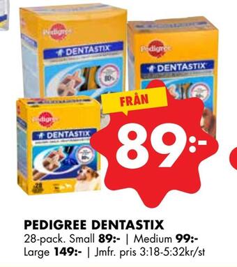 ÖoB Pedigree dentastix erbjuda