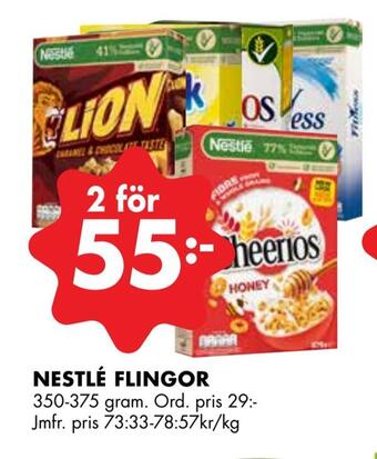 ÖoB Nestlé flingor erbjuda