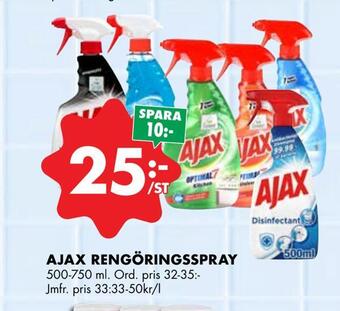 ÖoB Ajax rengöringsspray erbjuda