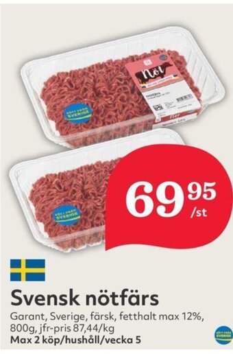 Hemköp Svensk Nötfärs erbjuda