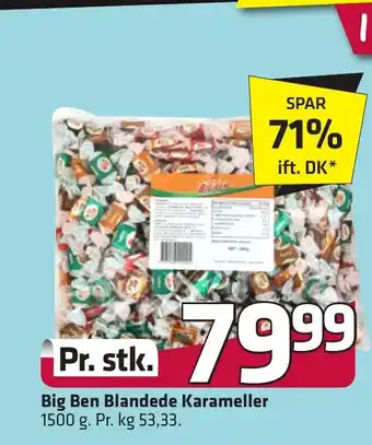 Fleggaard Big Ben Blandede Karameller erbjuda