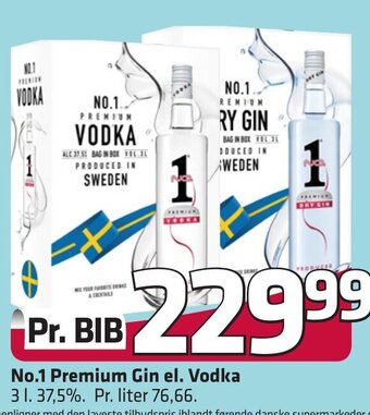 Fleggaard No.1 Premium Gin el. Vodka erbjuda