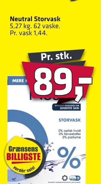 Fleggaard Neutral Storvask erbjuda