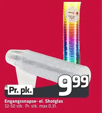 Engangssnapse-el. Shotglas