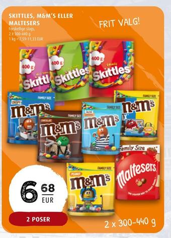 Scandinavian Park Skittles, m&m's eller maltesers erbjuda