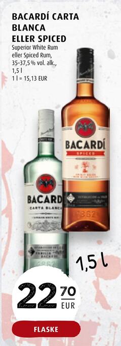 Scandinavian Park Bacardí carta blanca eller spiced erbjuda